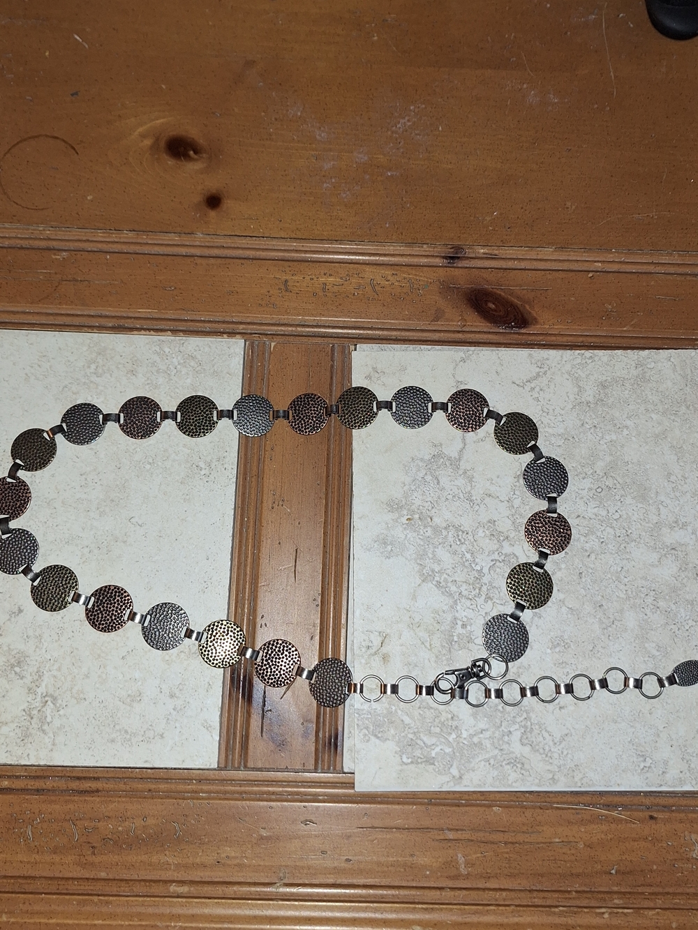 Metallic Multi-Tone Disc Chain Belt